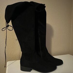 Suede over the knee boots